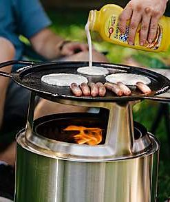 15" Fire Pit Cast Iron Griddle Top + Hub - View 2